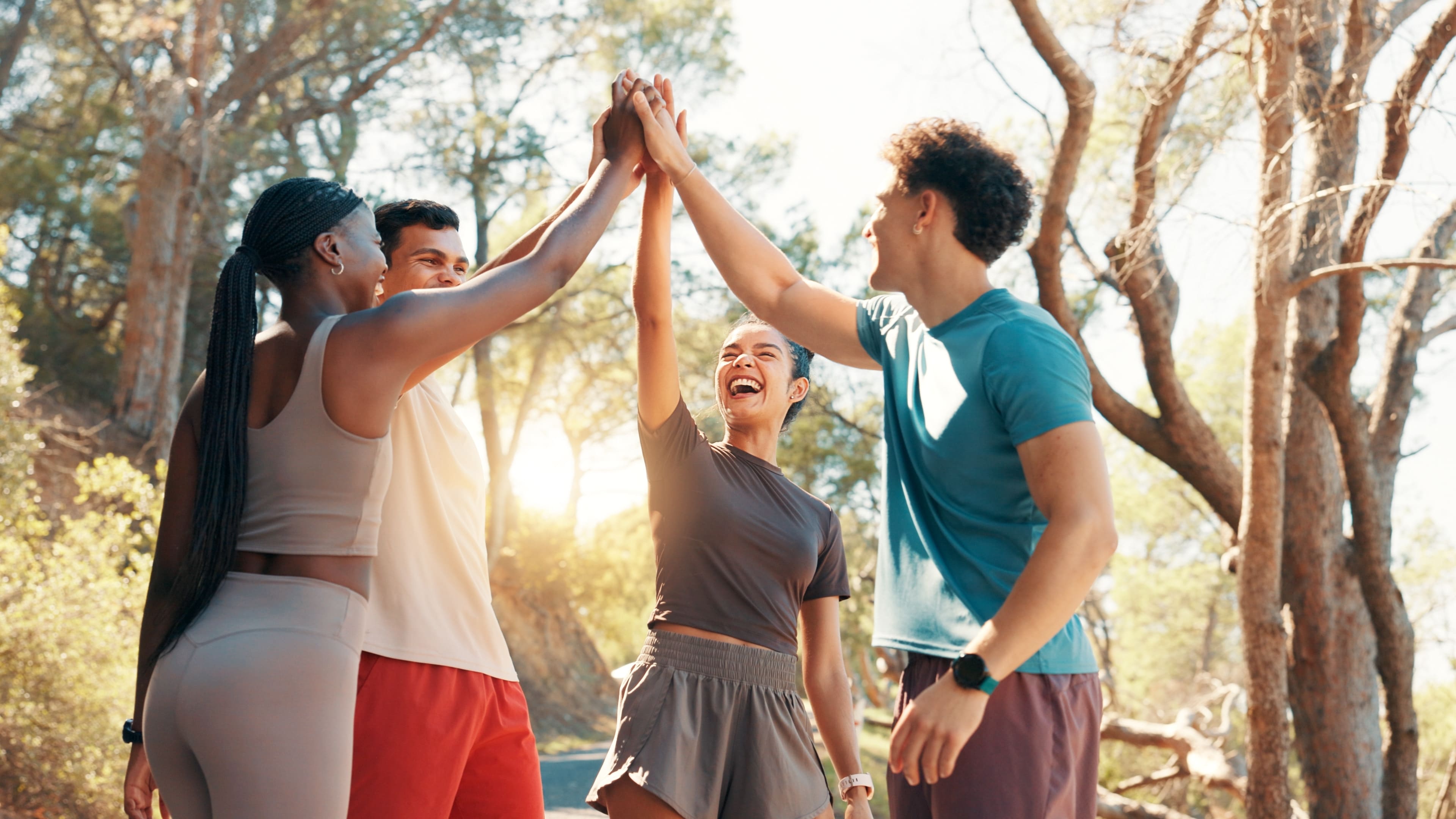 Équipe sportive à l'entraînement