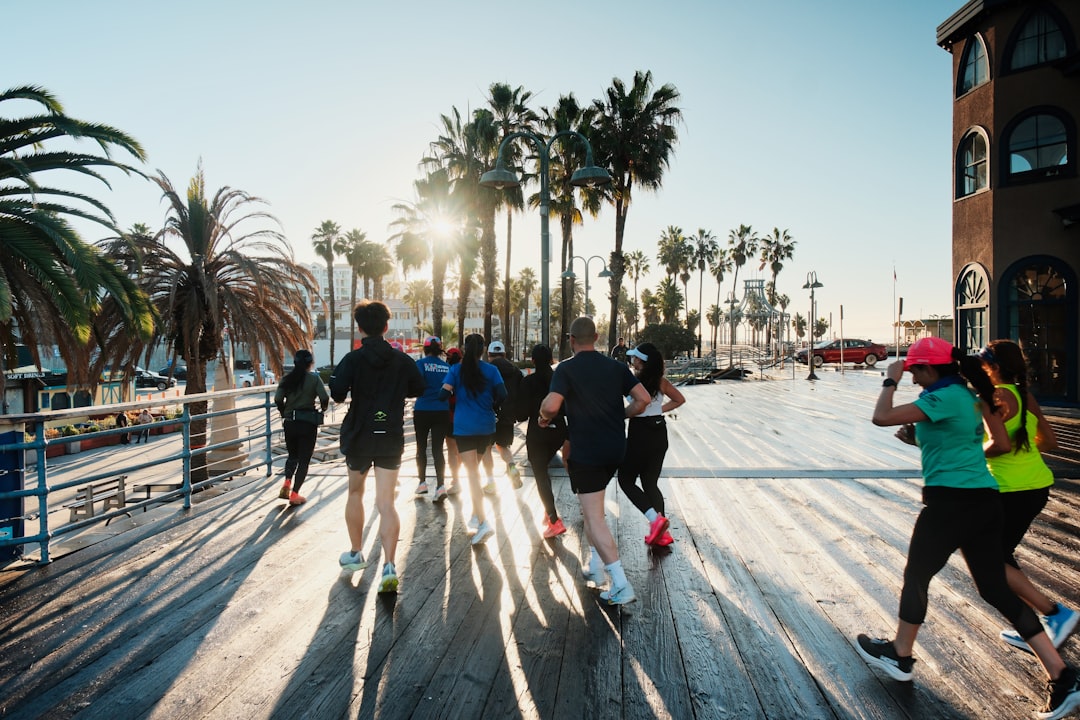 Groupe de coureurs à l'entraînement